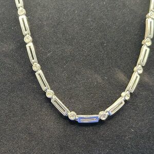 Nina Ricci silver and crystal necklace